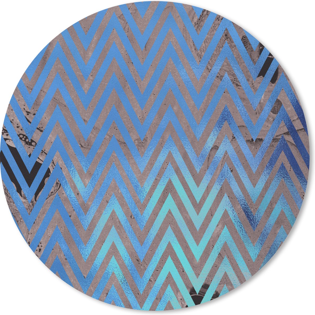 Muismat rond 20x20 cm - Mousepad Marmer - Koper - Grijs - Wit - Ronde muismatten