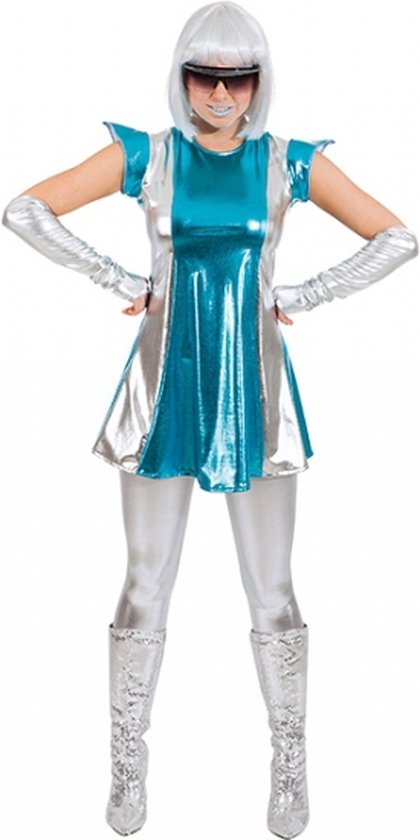 Space kostuum blauw/zilver voor dames M/l | bol.com