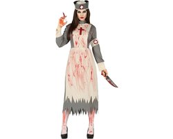 Horror verpleegster/zuster verkleed kostuum voor dames - Halloween zombie zuster jurkje - Carnaval XL/XXL