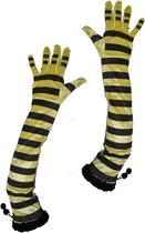 Lange bijenprint handschoenen