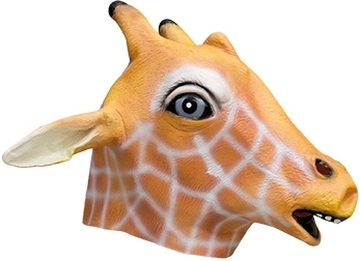 déguisement de luxe pour cosplay en latex pour adulte Molezu Masque de girafe pour Halloween Girafe Masque complet sur la tête 