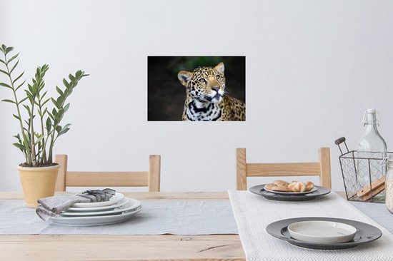 Stickers muraux - Léopard - Tête - Forêt - 30x20 cm - Film Adhésif