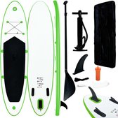 vidaXL Stand Up Paddleboardset opblaasbaar groen en wit