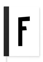 Notitieboek - Schrijfboek - Kinderillustratie van de letters van het alfabet 'F' op een witte achtergrond - Notitieboekje klein - A5 formaat - Schrijfblok