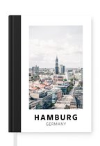 Notitieboek - Schrijfboek - Hamburg - Duitsland - Toren - Notitieboekje klein - A5 formaat - Schrijfblok