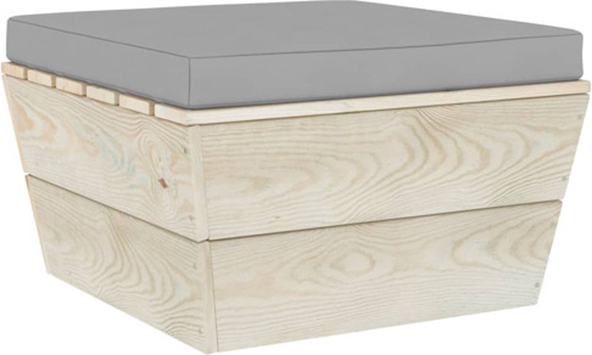 1200x720.jpg vidaXL - Tuinhocker - met - kussen - pallet - geïmpregneerd - vurenhout - Afbeelding 1