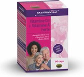 Mannavital - Vitamine D3 + vitamine A forte - 90 Capsules