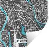 Stickers Stickers muraux - Créteil - Carte - Carte - Plan de ville - France - 50x50 cm - Feuille adhésive