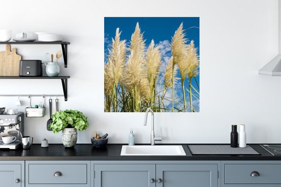 Stickers Stickers muraux - Herbe de la pampa - Plante - Nature - 50x50 cm - Feuille adhésive