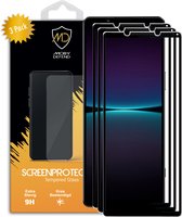 3-Pack Sony Xperia 1 IV Screenprotectors - MobyDefend Gehard Glas Screensavers - Zwarte Randen - Glasplaatjes Geschikt Voor Sony Xperia 1 IV