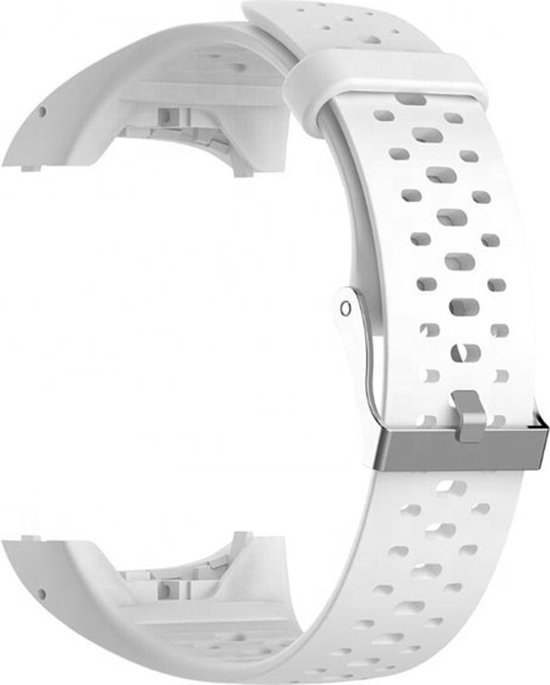 Bracelet en Siliconen Strap-it adapté pour Polar M400 / M430 - Bracelet de montre - Bracelet - Wit