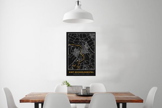 Affiche Sint-Michielsgestel - Plan d'étage - Carte - Or - Plan de la ville - 60x90 cm