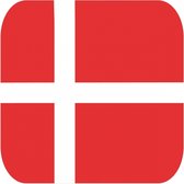 15x Bierviltjes Deense vlag vierkant - Denemarken feestartikelen - Landen decoratie