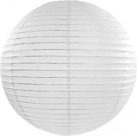 3x Luxe witte bol lampionnen van 35 cm - Merkloos
