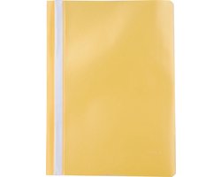 Pergamy snelhechtmap, ft A4, PP, pak van 5 stuks, geel