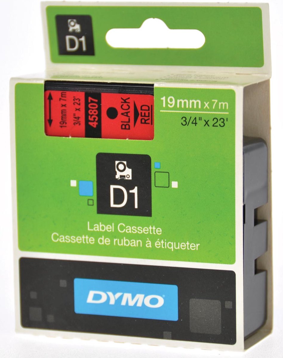 DYMO D1 Hoogpresterend Labeltape Zwart-Wit Label (12 mm x 5,5 m