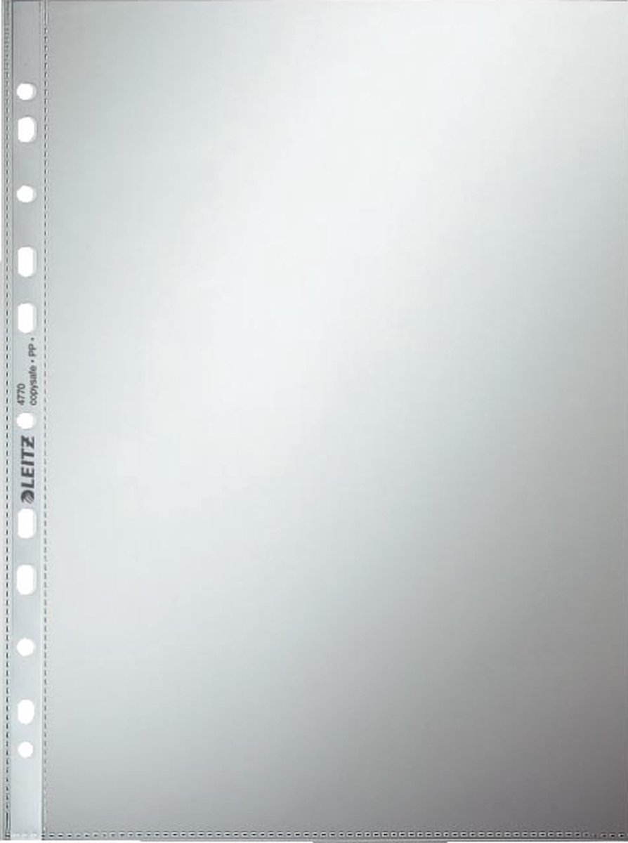 Leitz geperforeerde showtas 80 micron, glashelder, pak van 100 stuks 5 stuks