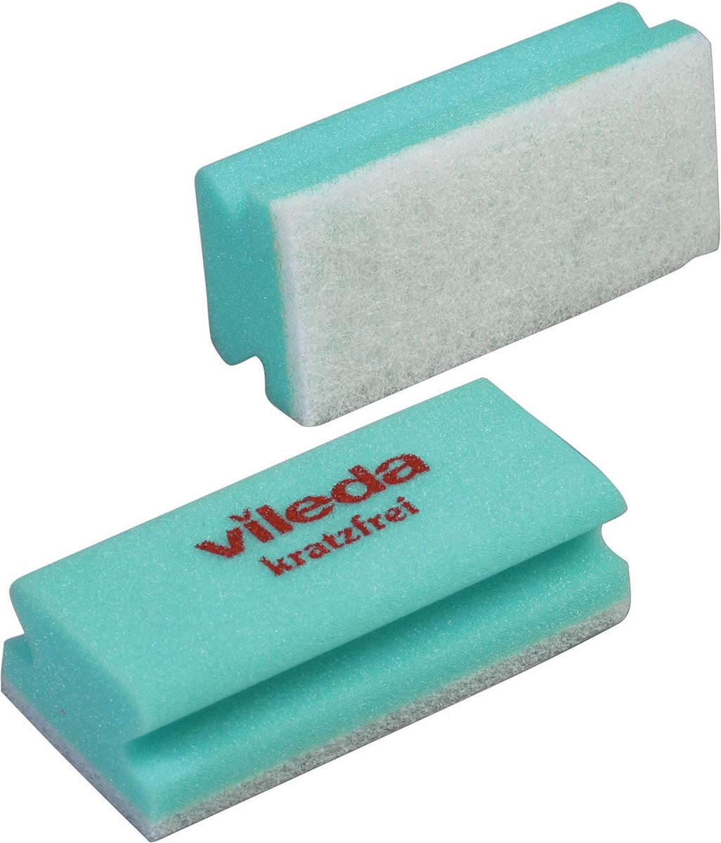 Goedkoopste Vileda spons Glitzi Quattro, groen, pak van 10 stuks