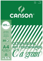 Canson tekenblok C à grain 125 g/m², ft 21 x 29,7 cm (A4)