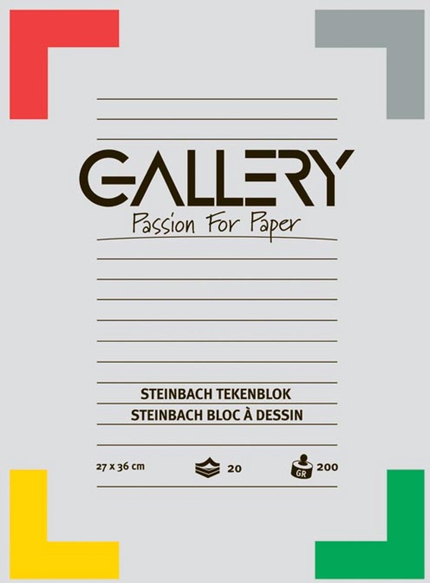 Gallery Steinbach tekenblok formaat 27 x 36 cm 200 g m² 20 vel