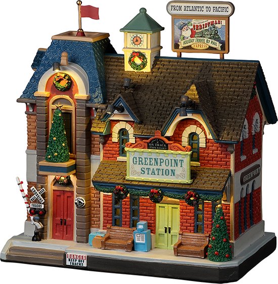 Lemax - Greenpoint Railroad Station, With 4.5v Adaptor - Kersthuisjes & Kerstdorpen