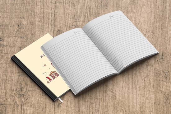 Carnet - Carnet d'écriture - Séparation - Croatie - Skyline - Carnet - Format A5 - Bloc-notes