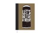 Carnet de notes - Livre d'écriture - Bières - Canette - Vintage - Boisson - Citations - Énonciations - Carnet - Taille A5 - Bloc-notes