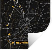 Stickers muraux - Or - Allemagne - Carte - Or - Plan de la ville - Carte - Neumünster - 80x80 cm - Feuille adhésive