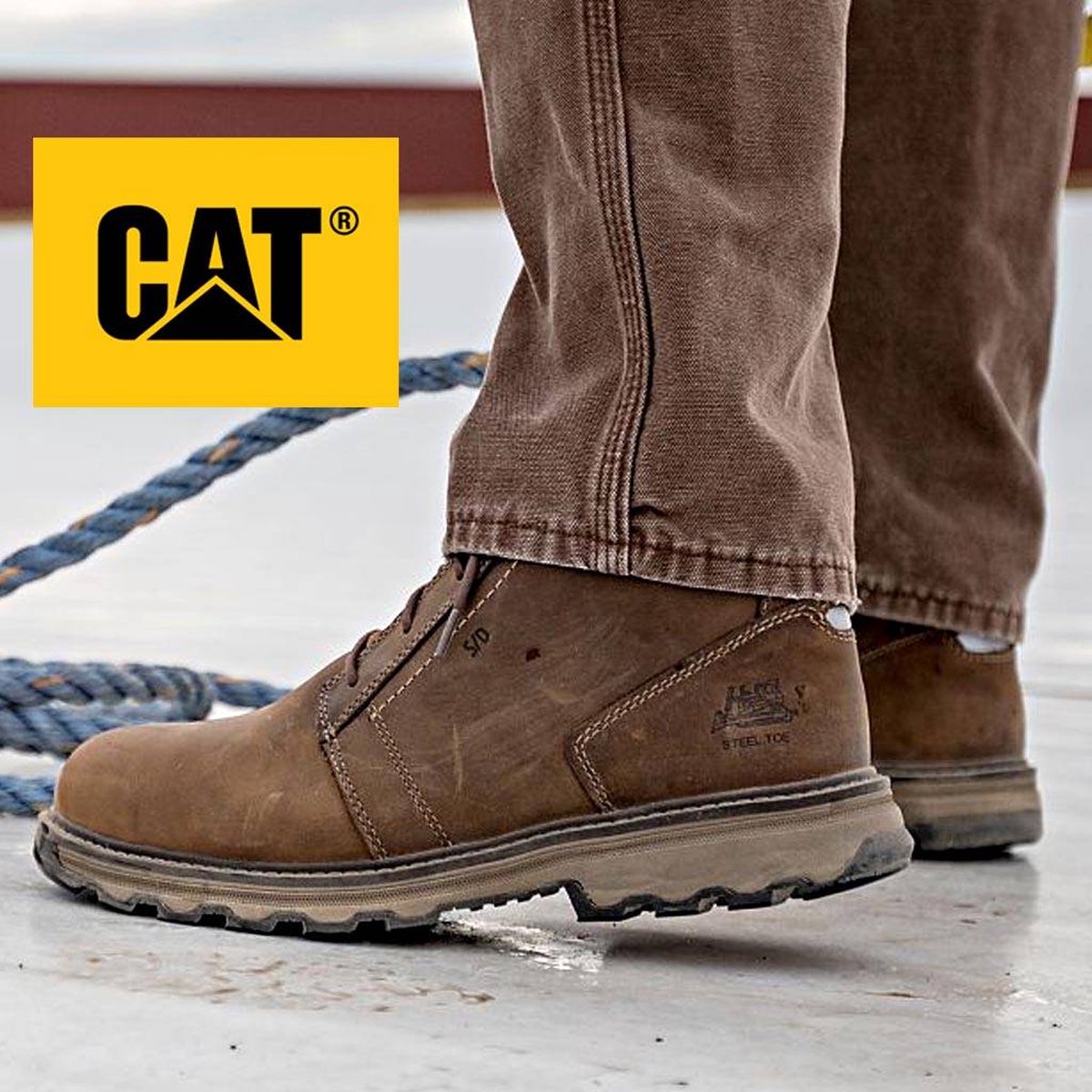 Caterpillar Parker P720779 Chaussures de sécurité haute marron S1P