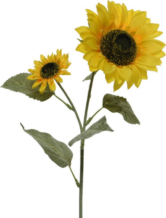 Gele zonnebloemen kunstbloemen 72 cm - Helianthus - Kunstbloemen/kunsttakken - bloemen/planten