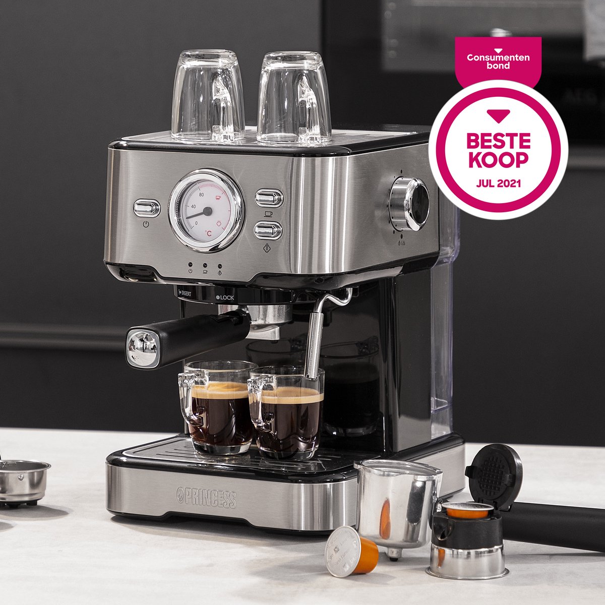 Oorzaak Uitgestorven Klem Koffiezetapparaat - Princess 249412 Espressomachines voor gemalen koffie –  Met... | bol.com