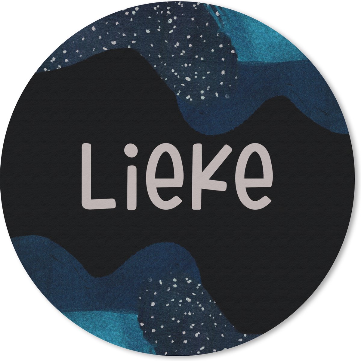 Muismat rond 40x40 cm - Mousepad Lieke - Pastel - Meisje - Ronde muismatten