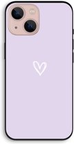 Case Company® - Hoesje geschikt voor iPhone 13 hoesje - Klein hartje paars - Biologisch Afbreekbaar Telefoonhoesje - Bescherming alle Kanten en Schermrand