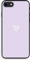 Case Company® - Hoesje geschikt voor iPhone SE 2020 hoesje - Klein hartje paars - Biologisch Afbreekbaar Telefoonhoesje - Bescherming alle Kanten en Schermrand