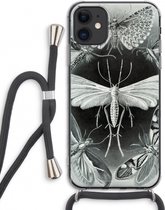 Case Company® - Hoesje met koord geschikt voor iPhone 11 hoesje met Koord - Haeckel Tineida - Telefoonhoesje met Zwart Koord - Extra Bescherming aan alle Kanten en Over de Schermrand