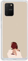 Case Company® - Hoesje geschikt voor Samsung Galaxy S10 Lite hoesje - I drink wine - Soft Cover Telefoonhoesje - Bescherming aan alle Kanten en Schermrand