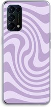 Case Company® - Hoesje geschikt voor Oppo Find X3 Lite hoesje - Swirl Paars - Soft Cover Telefoonhoesje - Bescherming aan alle Kanten en Schermrand