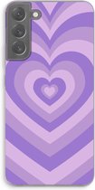 Case Company® - Hoesje geschikt voor Samsung Galaxy S22 Plus hoesje - Hart Paars - Soft Cover Telefoonhoesje - Bescherming aan alle Kanten en Schermrand