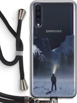 Case Company® - Hoesje met koord geschikt voor Samsung Galaxy A50 hoesje met Koord - Wanderlust - Telefoonhoesje met Zwart Koord - Bescherming aan alle Kanten en Over de Schermrand