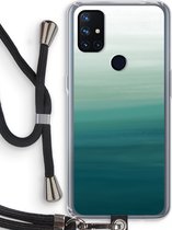 Case Company® - Hoesje met koord geschikt voor OnePlus Nord N10 5G hoesje met Koord - Ocean - Telefoonhoesje met Zwart Koord - Bescherming aan alle Kanten en Over de Schermrand
