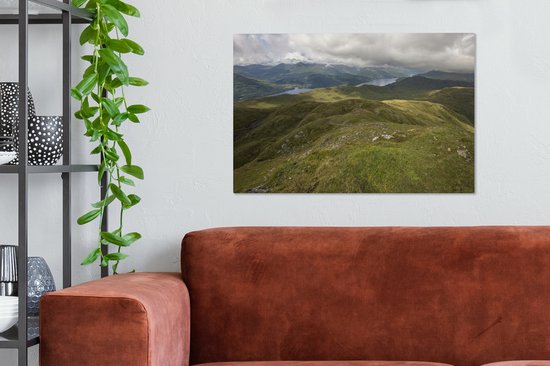 Vallées vertes du parc national du Loch Lomond et des Trossachs en Ecosse Toile 90x60 cm - Tirage photo sur toile (Décoration murale salon / chambre)
