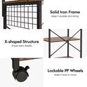 Keuken Organisator Plank, Magnetron Oven Stand Koffie Bar Pantry Kast Staande Keuken Opbergrek Keuken Bakkers Rek Met Opbergkast (Kleur: Beige, Maat: 80x32x158cm