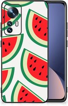 Hoesje Bumper Xiaomi 12 | 12X Telefoon Hoesje met Zwarte rand Watermelons
