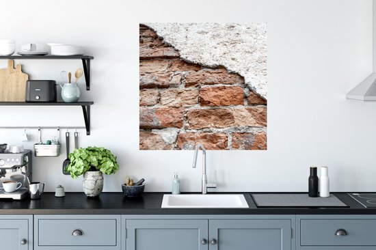 Stickers muraux - Plâtre autocollant - Plâtre - Pierres - Mur - Brique - 50x50 cm - Film adhésif - Stickers muraux Chambre d'enfant - Papier peint autocollant - Papier peint autocollant - Film autocollant