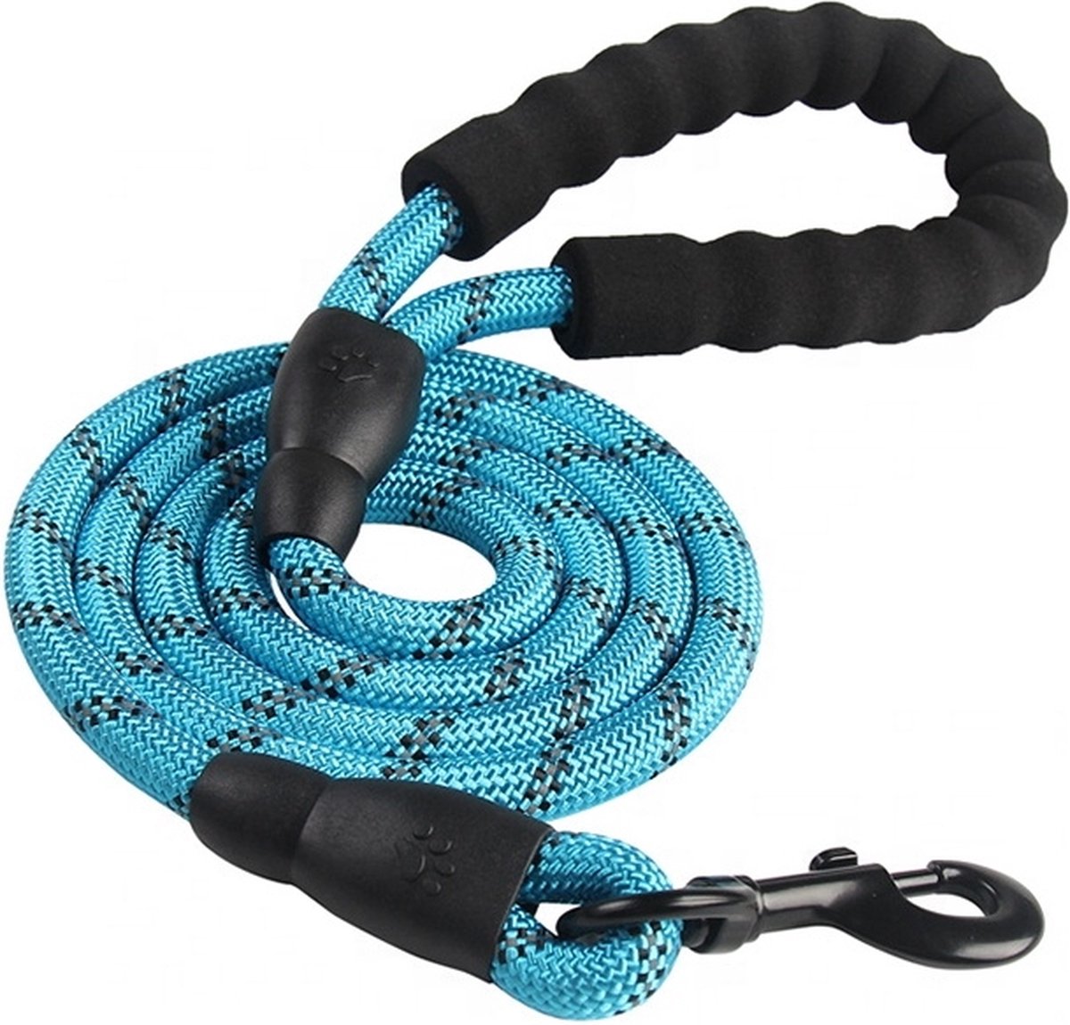 Joytale Reflecterende hondenriem, 180 cm/120 cm, gevoerd handvat, nylon hondenriemen voor wandelen, trainingsriem voor grote, middelgrote en kleine honden