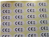 Merkloos CE Markering - Sticker - Ovaal - 20 x 11 mm - 90 stuks
