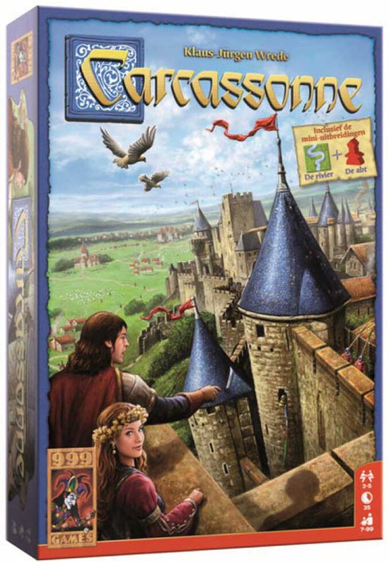 Gezelschapsspel: Carcassonne Basisspel Bordspel, uitgegeven door 999 Games