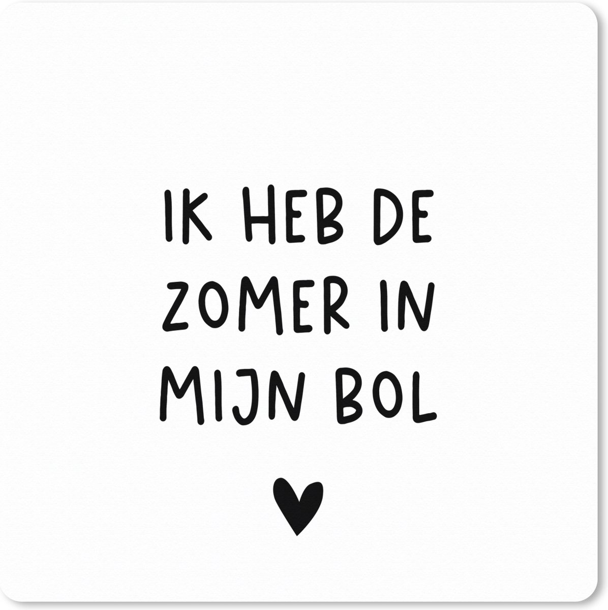Muismat XXL 50x50 cm - Bureau onderlegger - Bureau mat Ik heb de zomer in mijn bol - André Hazes - Spreuken - Quotes - Bureaumat - Gaming mousepad xl - Bureaulegger groot - Computer deskmat
