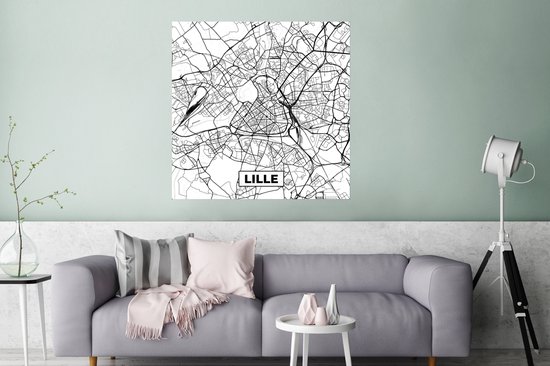 Affiche Lille Carte Minimaliste – Impression D'art 42 X 59,4 Cm – Décoration Murale Originale, Cadeau Fait Main