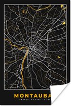 Poster Frankrijk – Plattegrond – Kaart – Montauban – Stadskaart - 80x120 cm